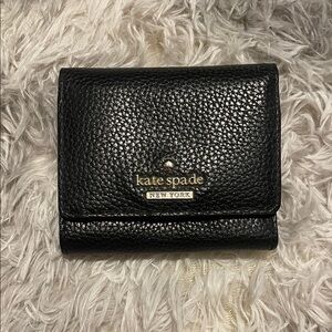 Kate Spade Black Textured Wallet
